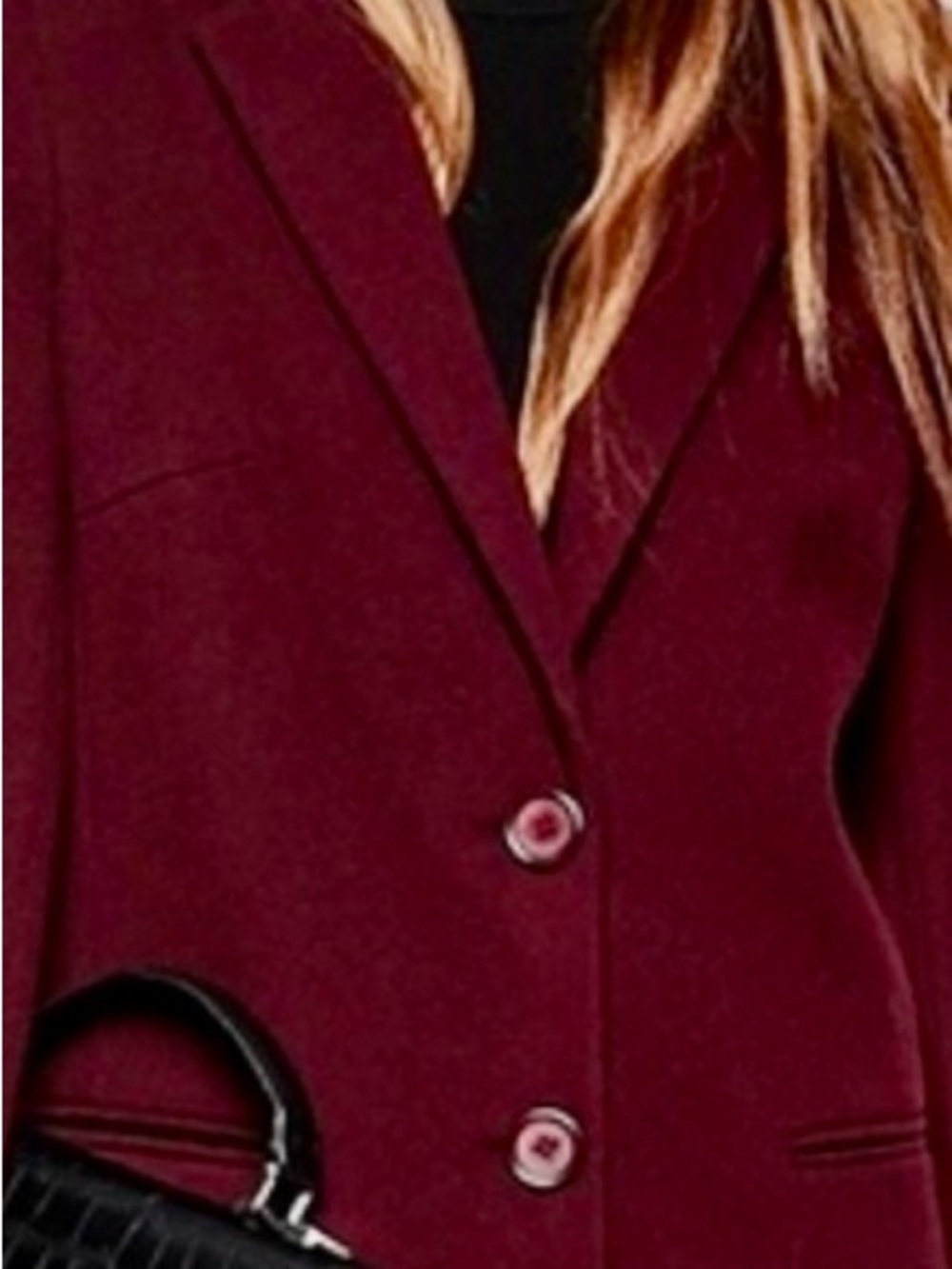 ANTHROPOLOGIE by Helene Berman: Deep Red Long Corduroy Coat-LIKE NEW - Picture 10 of 16